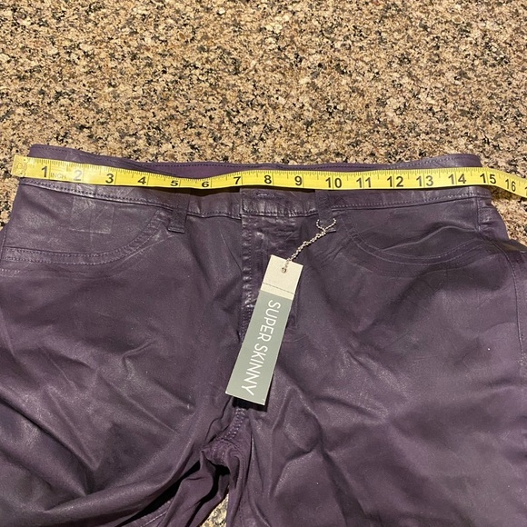 JBrand Signature Super Skinny 5-pocket leather-look Women's Purple Jeans Size 29 - Picture 13 of 13